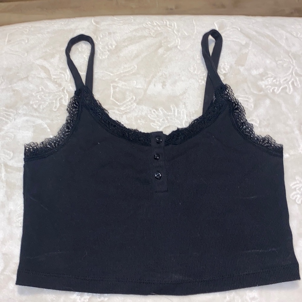 F21 black lace top